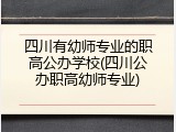四川有幼师专业的职高公办学校(四川公办职高幼师专业)