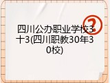 四川公办职业学校3十3(四川职教30年30校)