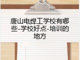 唐山电焊工学校有哪些-学校好点-培训的地方