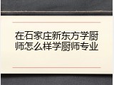 在石家庄新东方学厨师怎么样学厨师专业