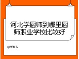 河北学厨师到哪里厨师职业学校比较好