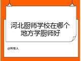 河北厨师学校在哪个地方学厨师好