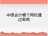 中级会计哪个网校通过率高