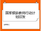 国家银龄教师行动计划印发
