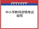 中小学教师资格考试官网