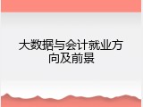 大数据与会计就业方向及前景