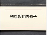 感恩教师的句子
