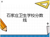 石家庄卫生学校分数线