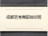 成都艺考舞蹈培训班