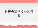 护理专科学校排名河北