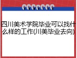 四川美术学院毕业可以找什么样的工作(川美毕业去向)