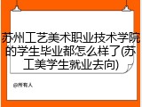 苏州工艺美术职业技术学院的学生毕业都怎么样了(苏工美学生就业去向)