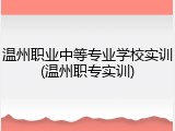 温州职业中等专业学校实训(温州职专实训)