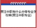 贾汪中职有什么中等专业学校嘛(贾汪中职专业)