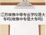江苏宿豫中等专业学校是大专吗(宿豫中专是大专吗)