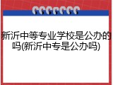 新沂中等专业学校是公办的吗(新沂中专是公办吗)