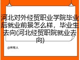 河北对外经贸职业学院毕业后就业前景怎么样，毕业生去向(河北经贸职院就业去向)