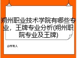 朔州职业技术学院有哪些专业，王牌专业分析(朔州职院专业及王牌)