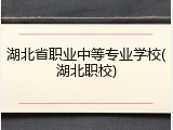 湖北省职业中等专业学校(湖北职校)