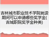 吉林城市职业技术学院就读期间可以申请哪些奖学金(吉城职院奖学金种类)