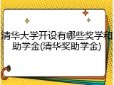 清华大学开设有哪些奖学和助学金(清华奖助学金)