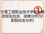宁夏工商职业技术学院有哪些知名校友，简单分析(宁职院校友分析)