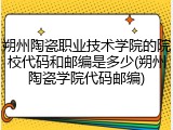 朔州陶瓷职业技术学院的院校代码和邮编是多少(朔州陶瓷学院代码邮编)