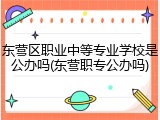 东营区职业中等专业学校是公办吗(东营职专公办吗)