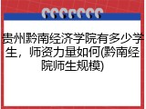 贵州黔南经济学院有多少学生，师资力量如何(黔南经院师生规模)