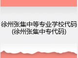 徐州张集中等专业学校代码(徐州张集中专代码)