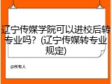 辽宁传媒学院可以进校后转专业吗？(辽宁传媒转专业规定)