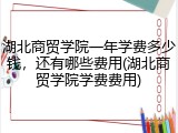 湖北商贸学院一年学费多少钱，还有哪些费用(湖北商贸学院学费费用)