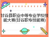 甘谷县职业中等专业学校技能大赛(甘谷职专技能赛)
