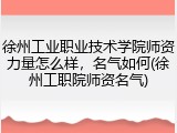 徐州工业职业技术学院师资力量怎么样，名气如何(徐州工职院师资名气)