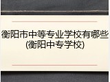 衡阳市中等专业学校有哪些(衡阳中专学校)