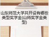 山东师范大学共开设有哪些类型奖学金(山师奖学金类型)