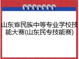 山东省民族中等专业学校技能大赛(山东民专技能赛)