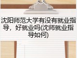 沈阳师范大学有没有就业指导，好就业吗(沈师就业指导如何)