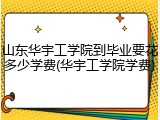 山东华宇工学院到毕业要花多少学费(华宇工学院学费)