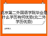 北京第二外国语学院毕业是什么学历有何优势(北二外学历优势)