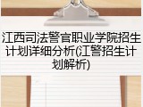 江西司法警官职业学院招生计划详细分析(江警招生计划解析)