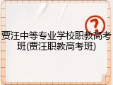 贾汪中等专业学校职教高考班(贾汪职教高考班)