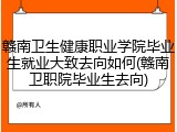 赣南卫生健康职业学院毕业生就业大致去向如何(赣南卫职院毕业生去向)