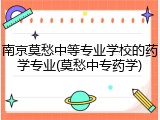 南京莫愁中等专业学校的药学专业(莫愁中专药学)