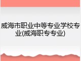 威海市职业中等专业学校专业(威海职专专业)