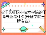 浙江长征职业技术学院的王牌专业是什么(长征学院王牌专业)