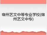 宿州艺文中等专业学校(宿州艺文中专)