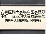 安徽医科大学临床医学院好不好，就业现状及发展趋势(安医大临床就业前景)
