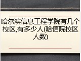 哈尔滨信息工程学院有几个校区,有多少人(哈信院校区人数)