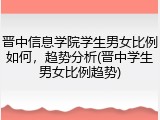晋中信息学院学生男女比例如何，趋势分析(晋中学生男女比例趋势)